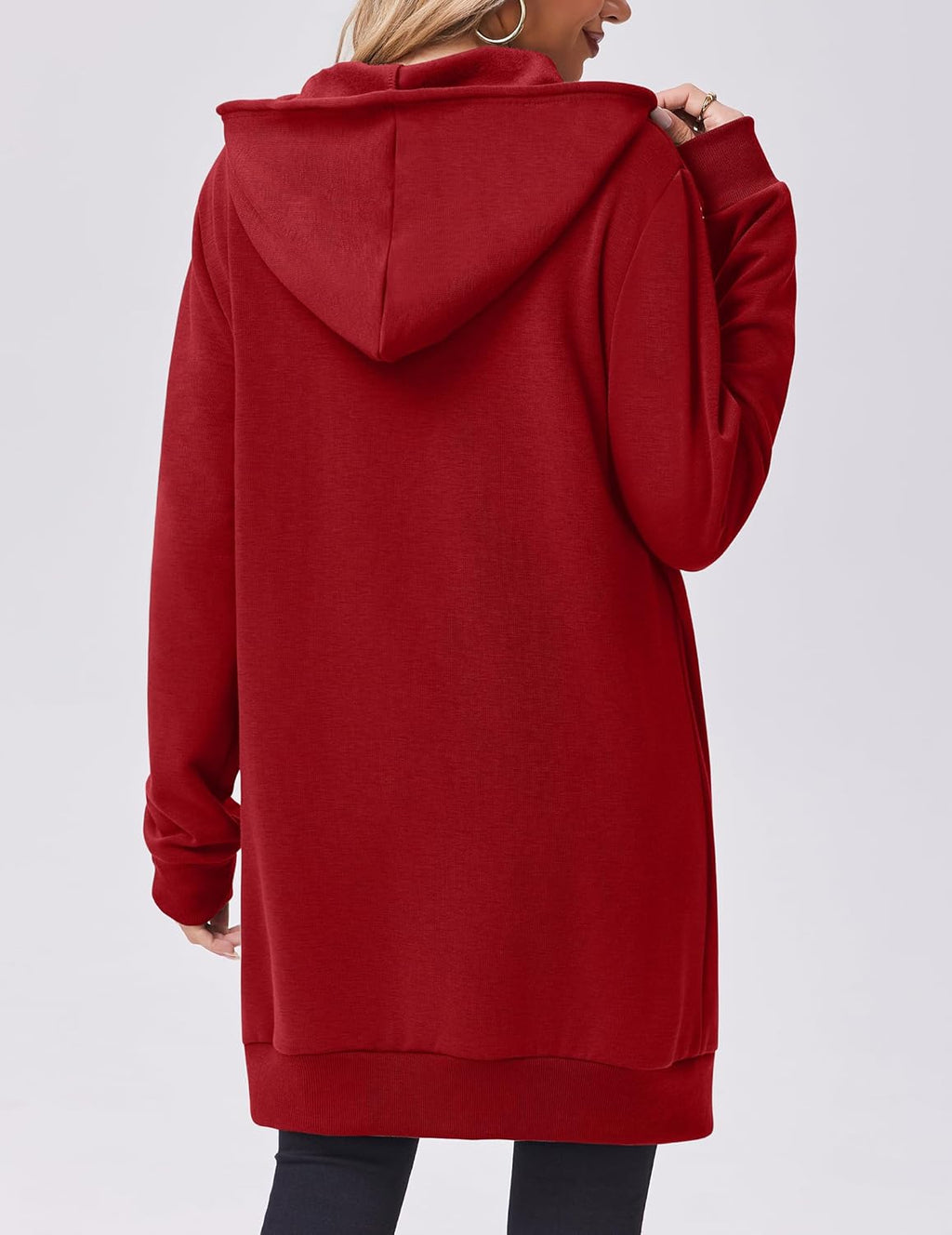 Zip Up Hoodies For Women Long Sleeve Oversized Sweatshirts Casual Lightweight Fleece Jackets With Pockets