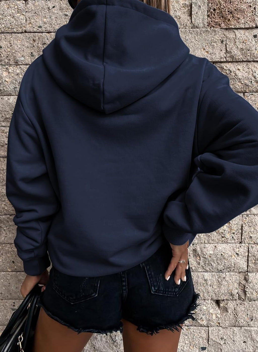 Women's Casual Hoodies Long Sleeve Solid Lightweight Pullover Tops Loose Sweatshirt with Pocket