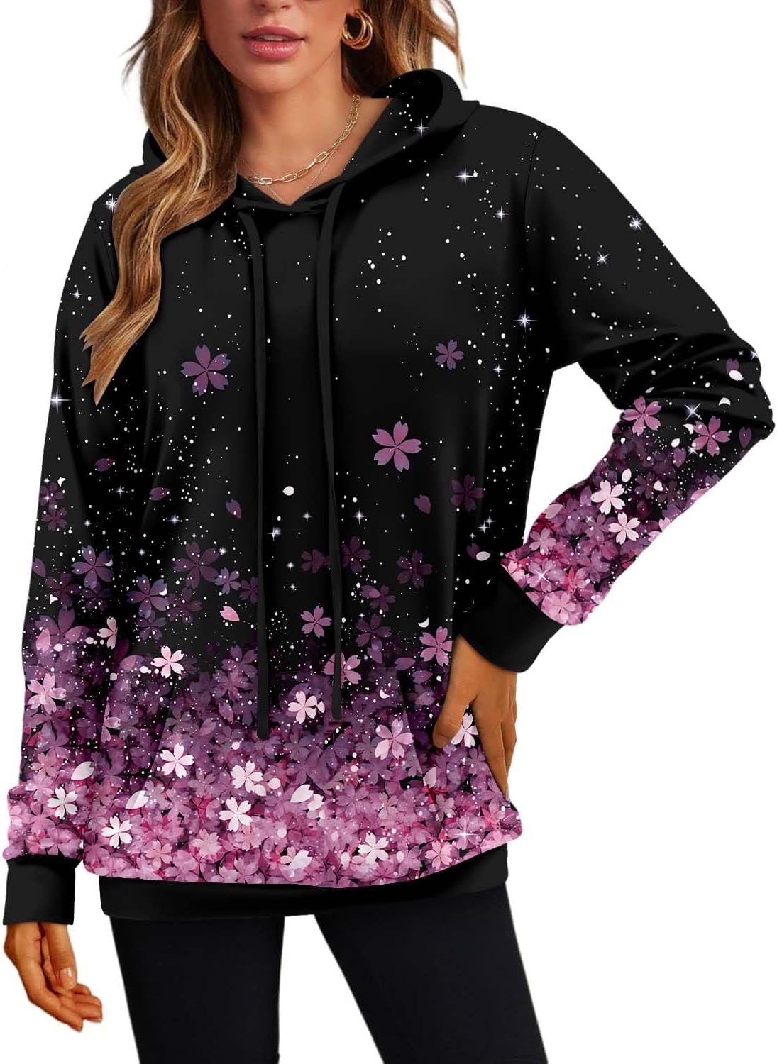 Women's Pullover Hoodies Teen Girls Trendy Fall Fashion Tops Hooded Sweatshirts