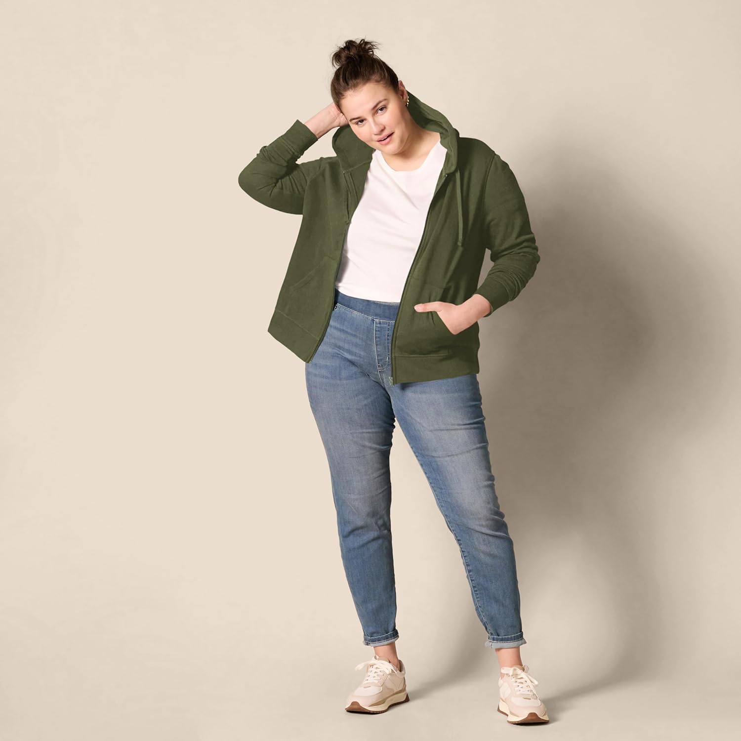 Women's Fleece Full-Zip Hoodie (Available in Plus Size)