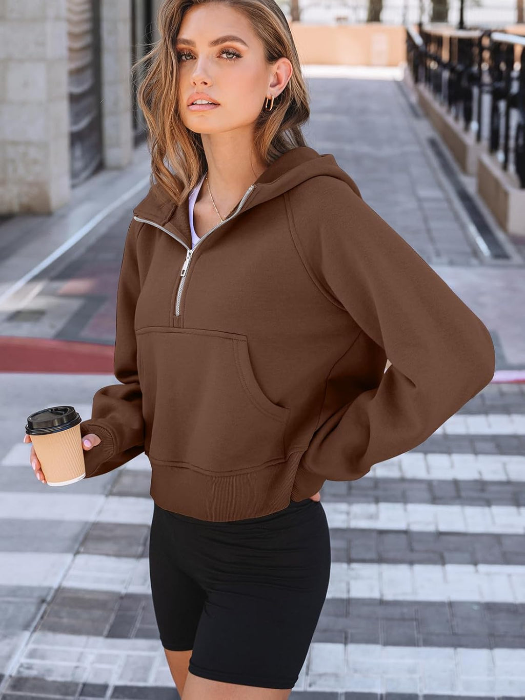 Womens Hoodies Fleece Fall Fashion Outfits Workout Sweatshirts Y2k Winter Zip Up Jackets Oversized Tops Clothes 2025