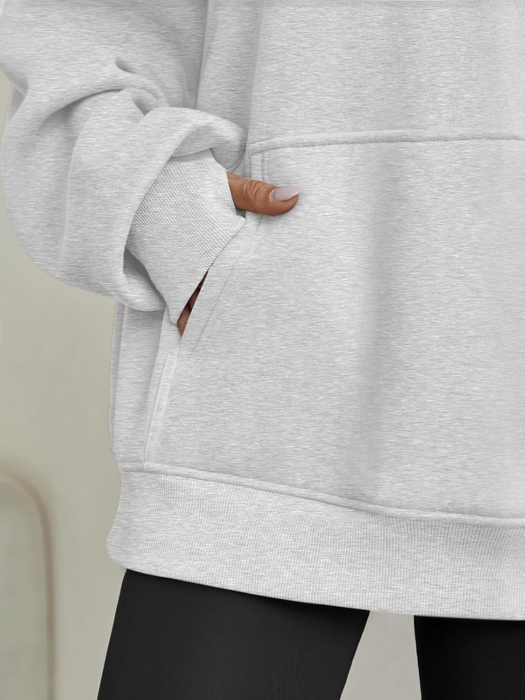 Womens Oversized V Neck Hoodies with Thumb Hole Pullover Sweatshirts Y2k Clothes Fall Fashion Outfits 2025