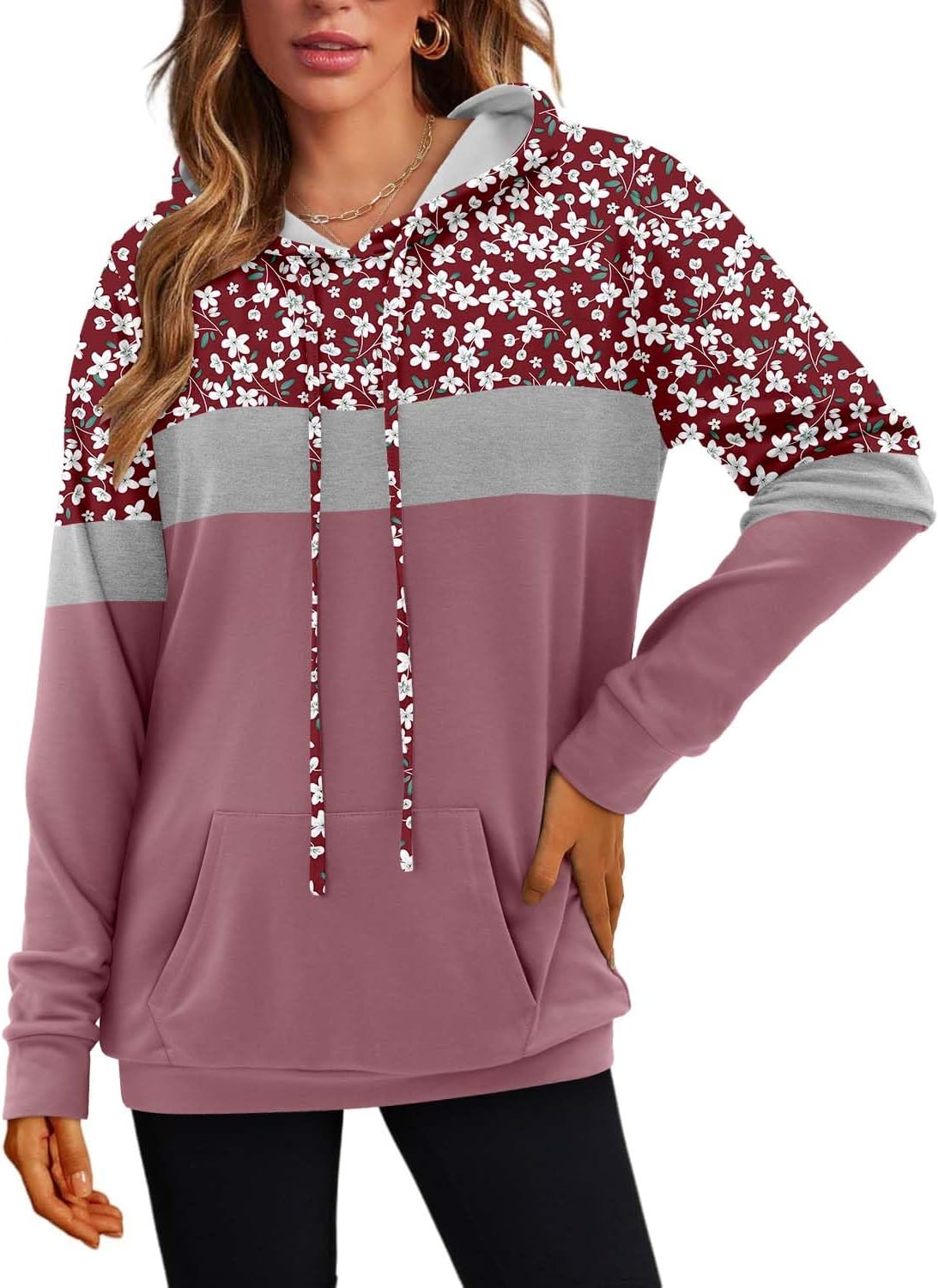 Women's Pullover Hoodies Teen Girls Trendy Fall Fashion Tops Hooded Sweatshirts