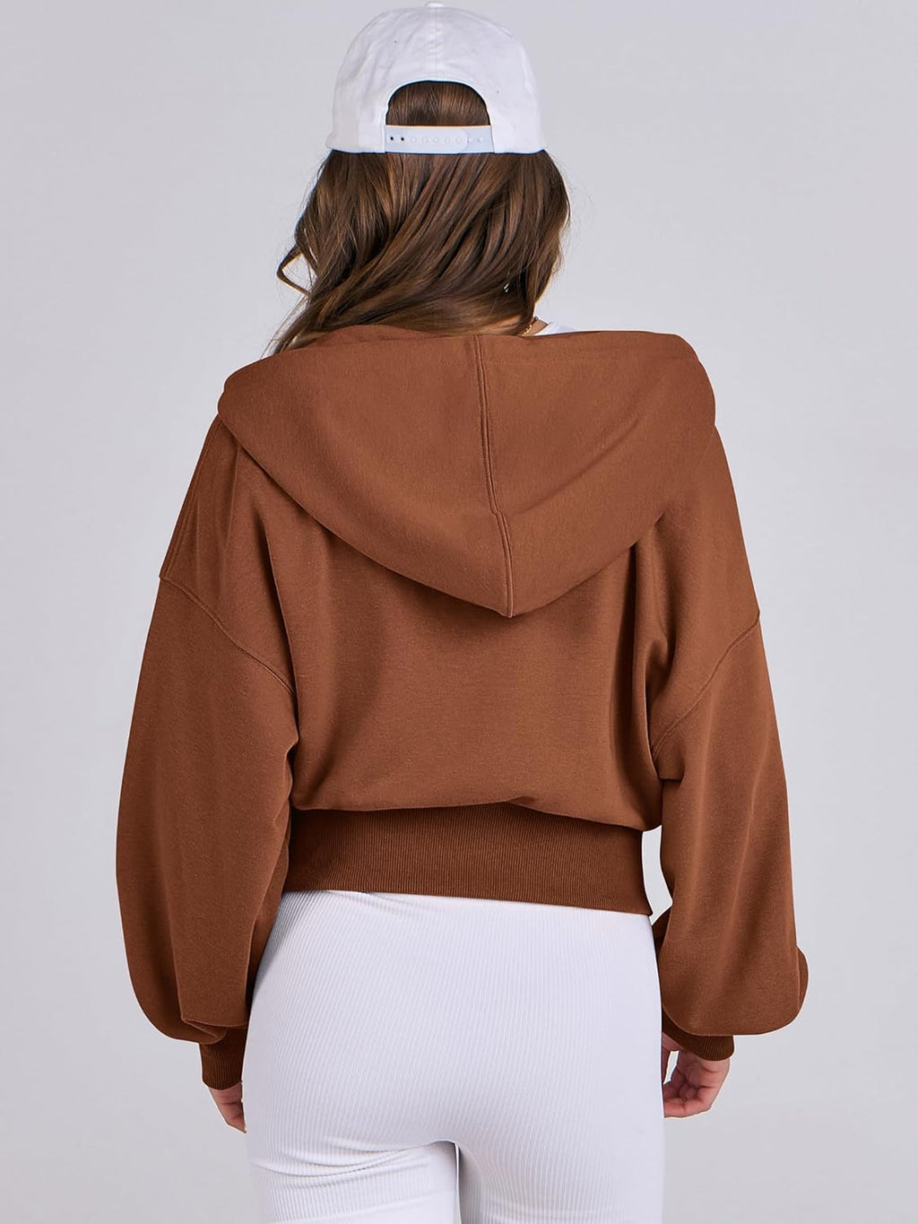 Womens Zip Up Hoodies Cropped Sweatshirts Casual Comfy Cute Zip Jackets Fashion Trendy Fall Outfits 2025 Y2K Clothes