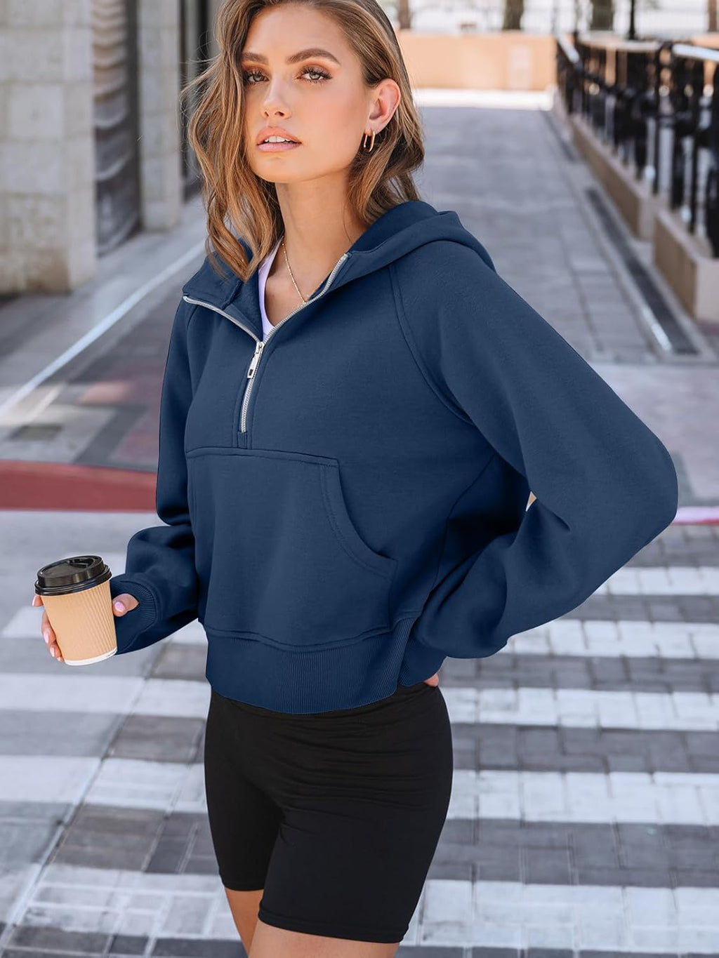 Womens Hoodies Fleece Fall Fashion Outfits Workout Sweatshirts Y2k Winter Zip Up Jackets Oversized Tops Clothes 2025