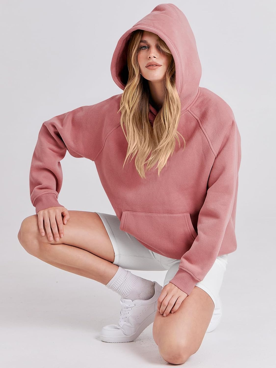 Women Hoodies Oversized Fleece Long Sleeve Comfy Casual Basic Pullover Sweatshirts 2025 Fall Outfits Y2K Clothes