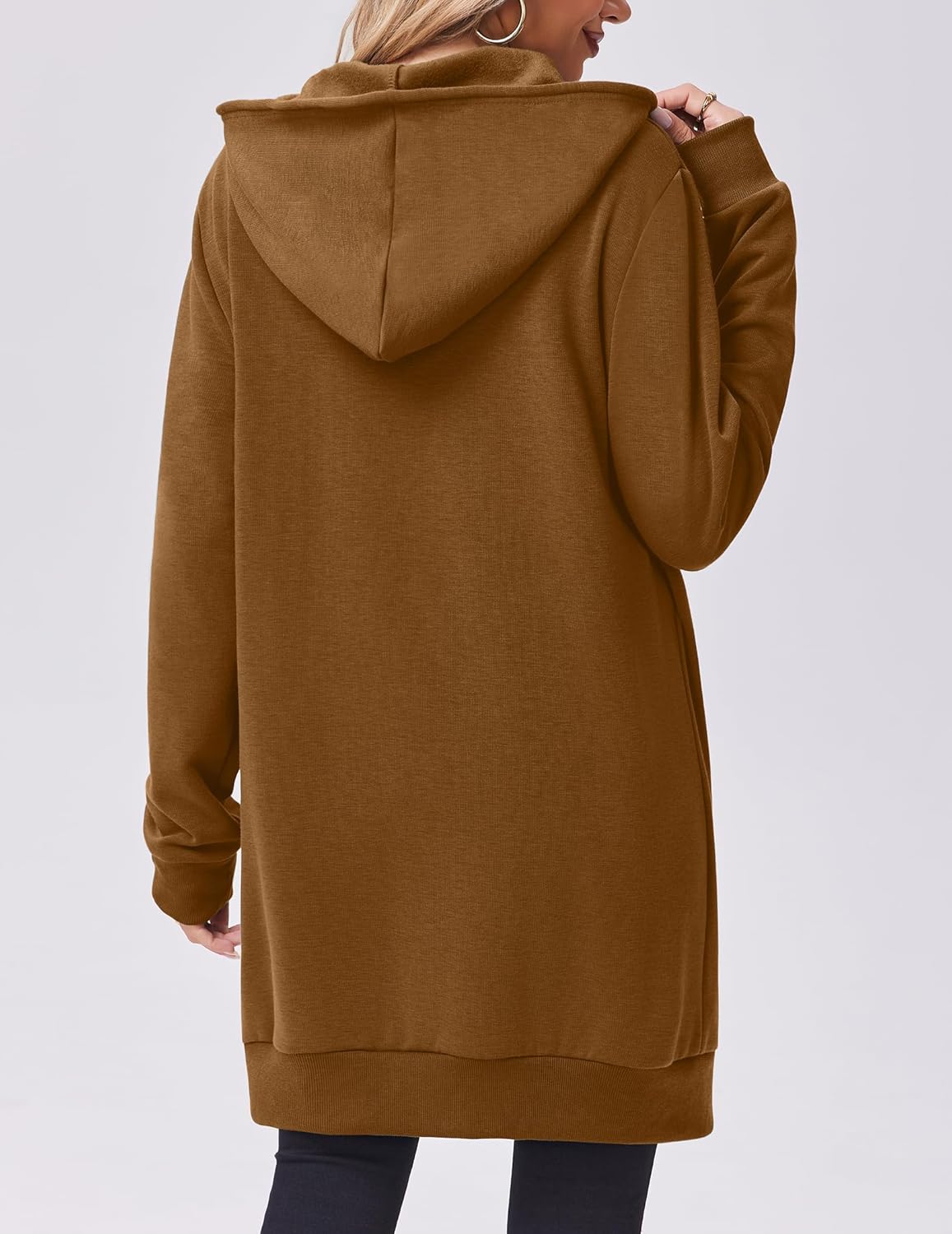 Zip Up Hoodies For Women Long Sleeve Oversized Sweatshirts Casual Lightweight Fleece Jackets With Pockets