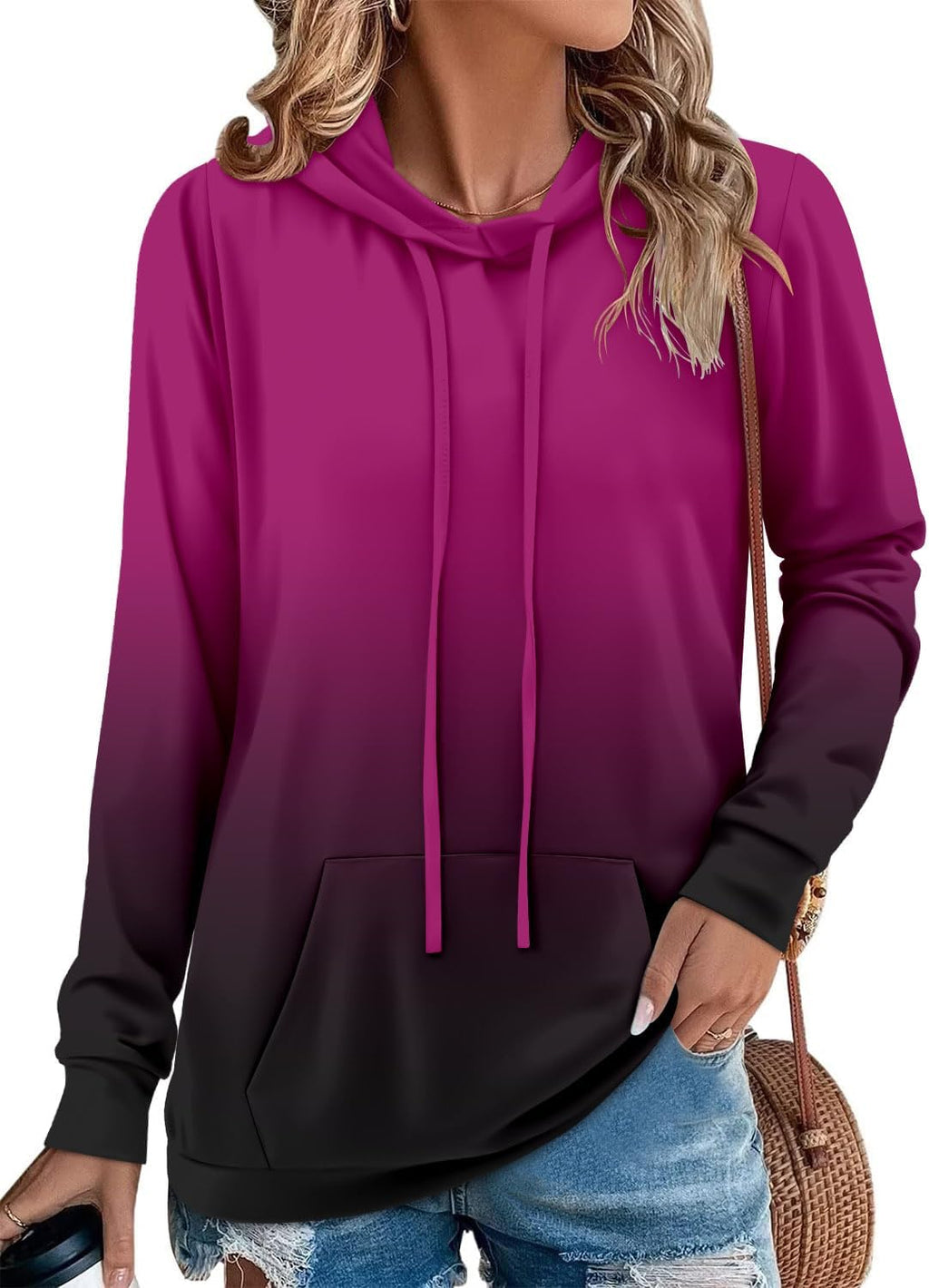 Women's Pullover Hoodies Teen Girls Trendy Fall Fashion Tops Hooded Sweatshirts