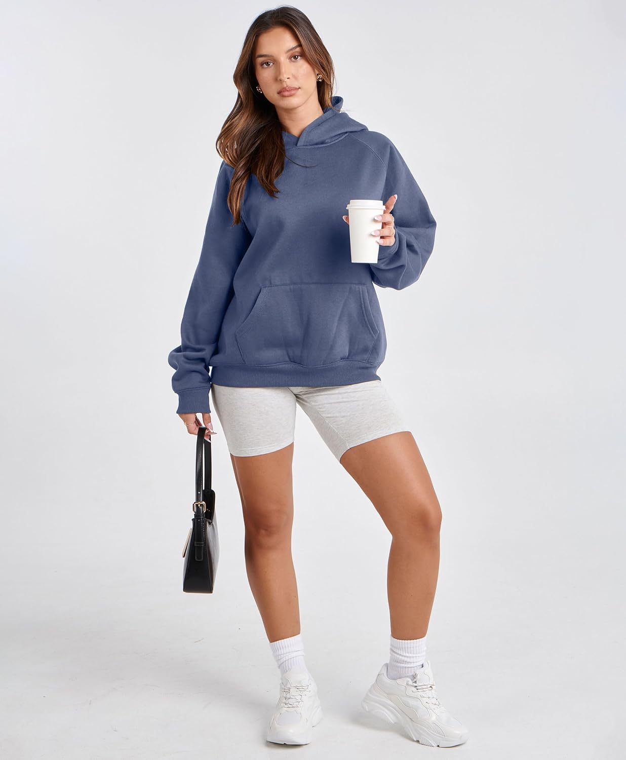 Womens Camo Hoodies Maple Leaf Print Oversized Hooded Sweatshirt Fleece Pullover Sweatshirts Long Sleeve with Pocket