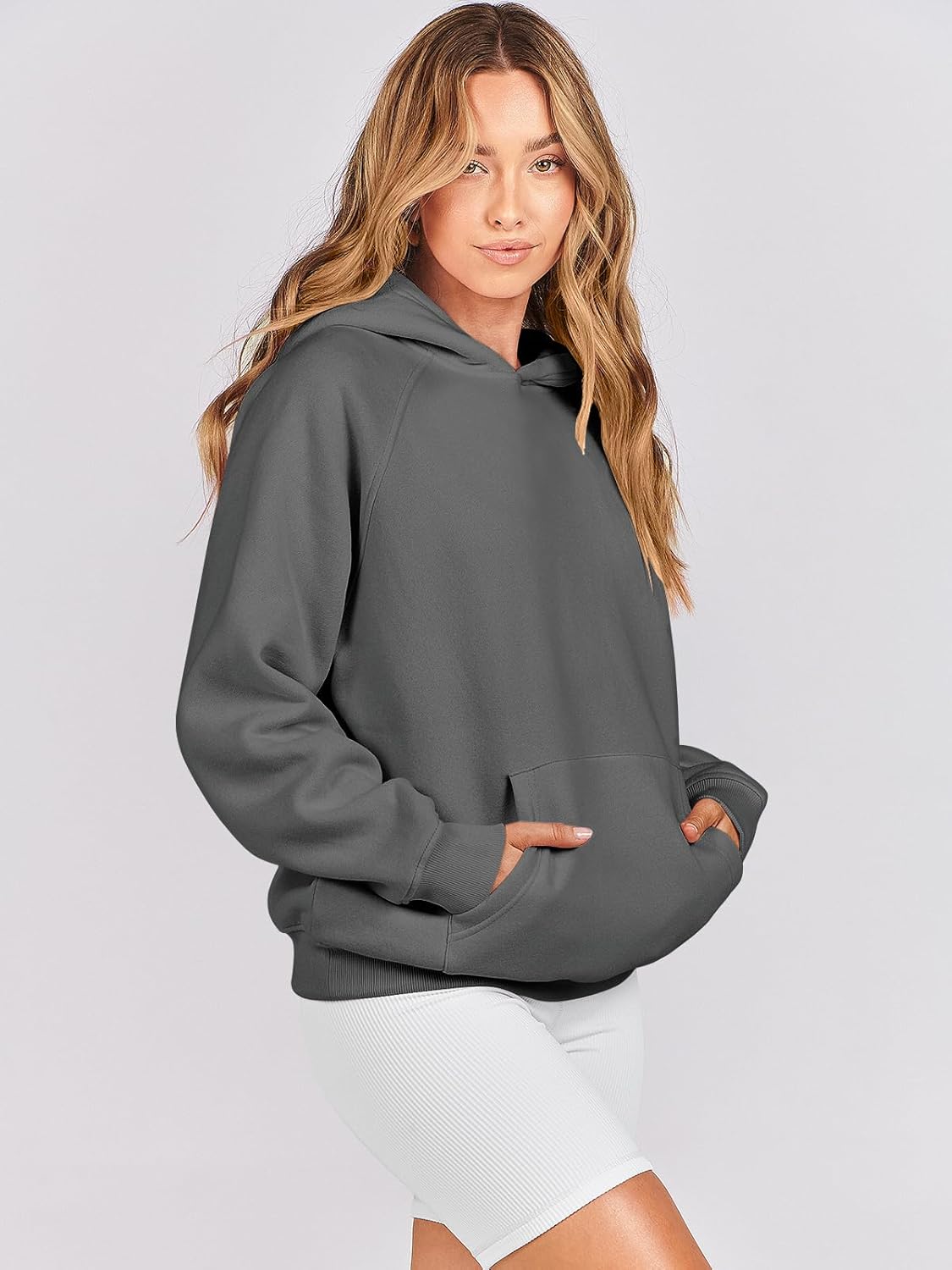 Women Hoodies Oversized Fleece Long Sleeve Comfy Casual Basic Pullover Sweatshirts 2025 Fall Outfits Y2K Clothes