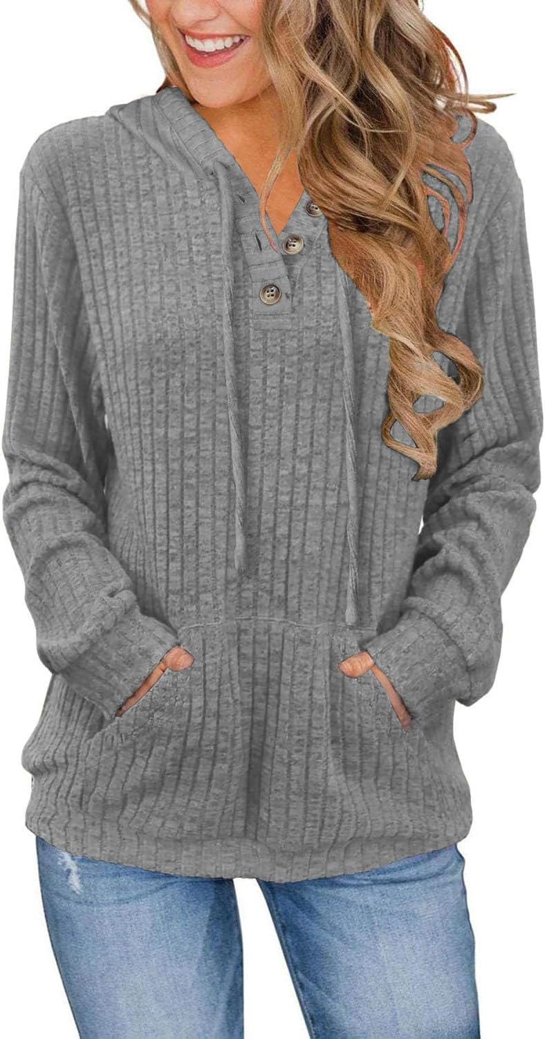 Womens Sweaters Fall Long Sleeve Hoodie Laides Sweatshirts Loose Casual Fashion Clothes S-2XL
