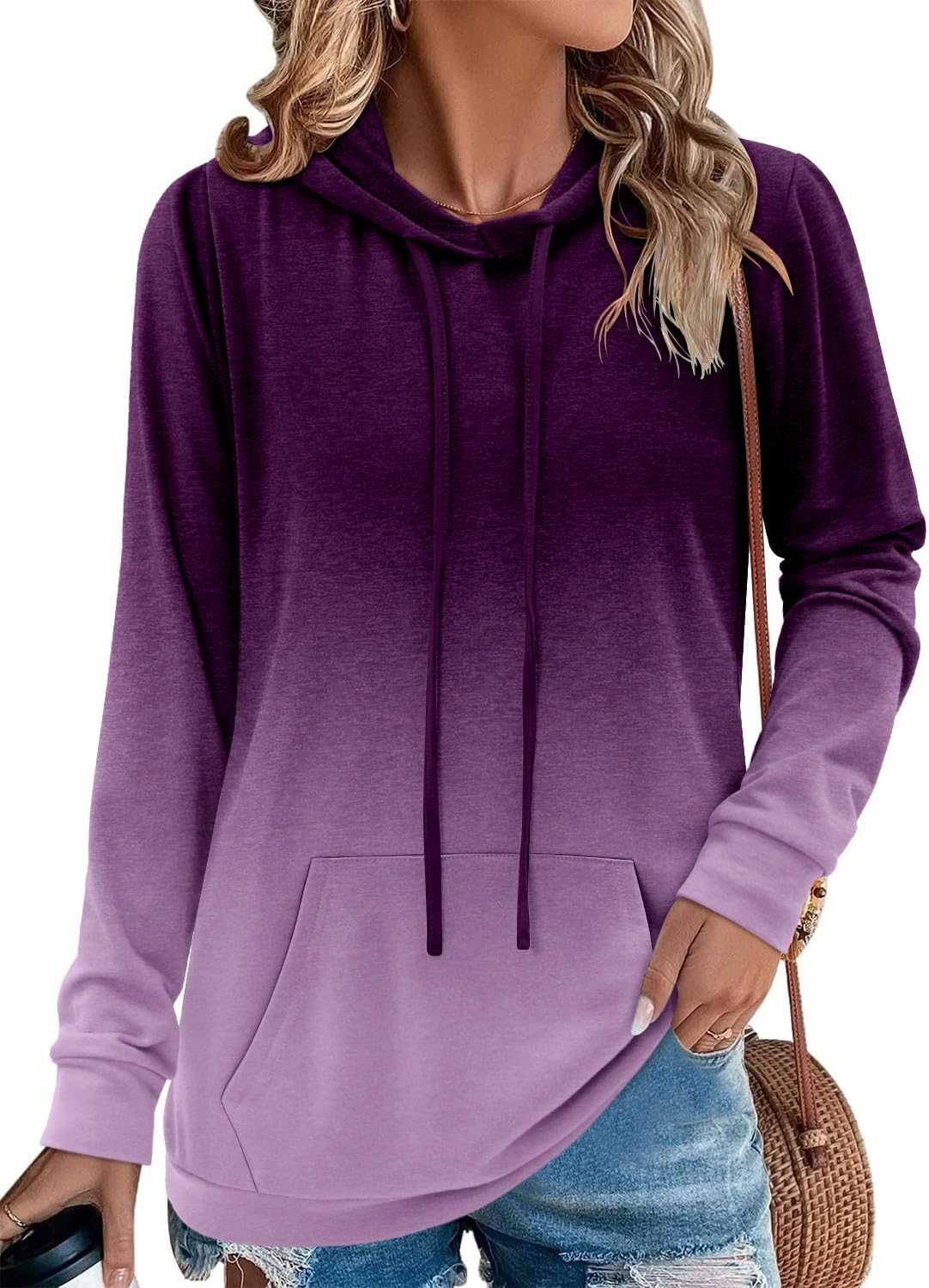 Women's Pullover Hoodies Teen Girls Trendy Fall Fashion Tops Hooded Sweatshirts