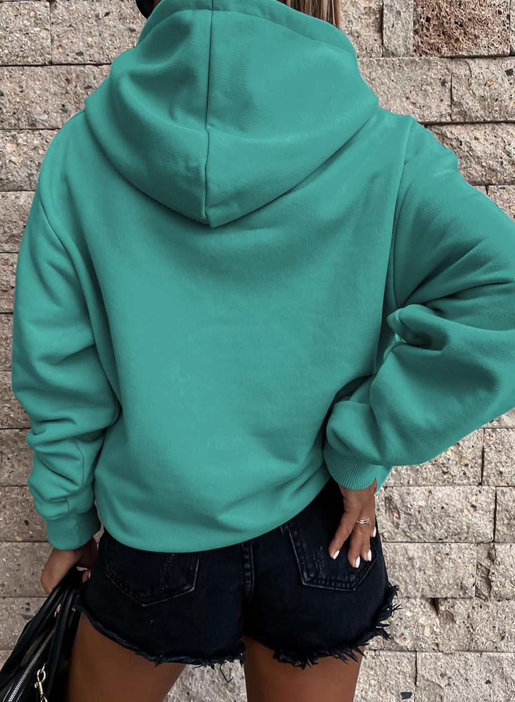 Women's Casual Hoodies Long Sleeve Solid Lightweight Pullover Tops Loose Sweatshirt with Pocket