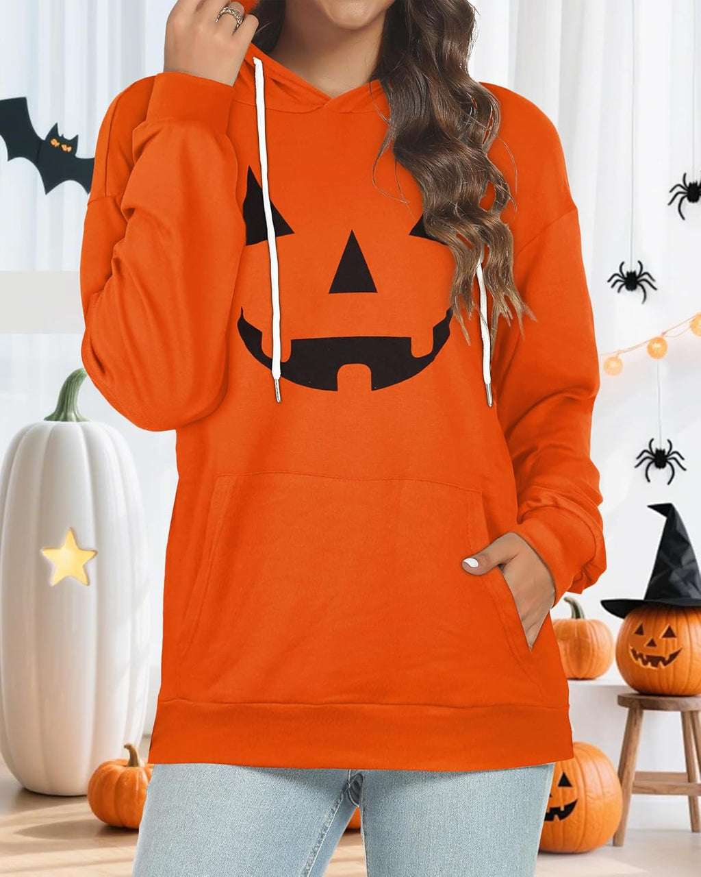 Women's Hoodies Long Sleeve Sweatshirts Drawstring Pullover Tops with Pocket Casual Loose Blouses Tunic