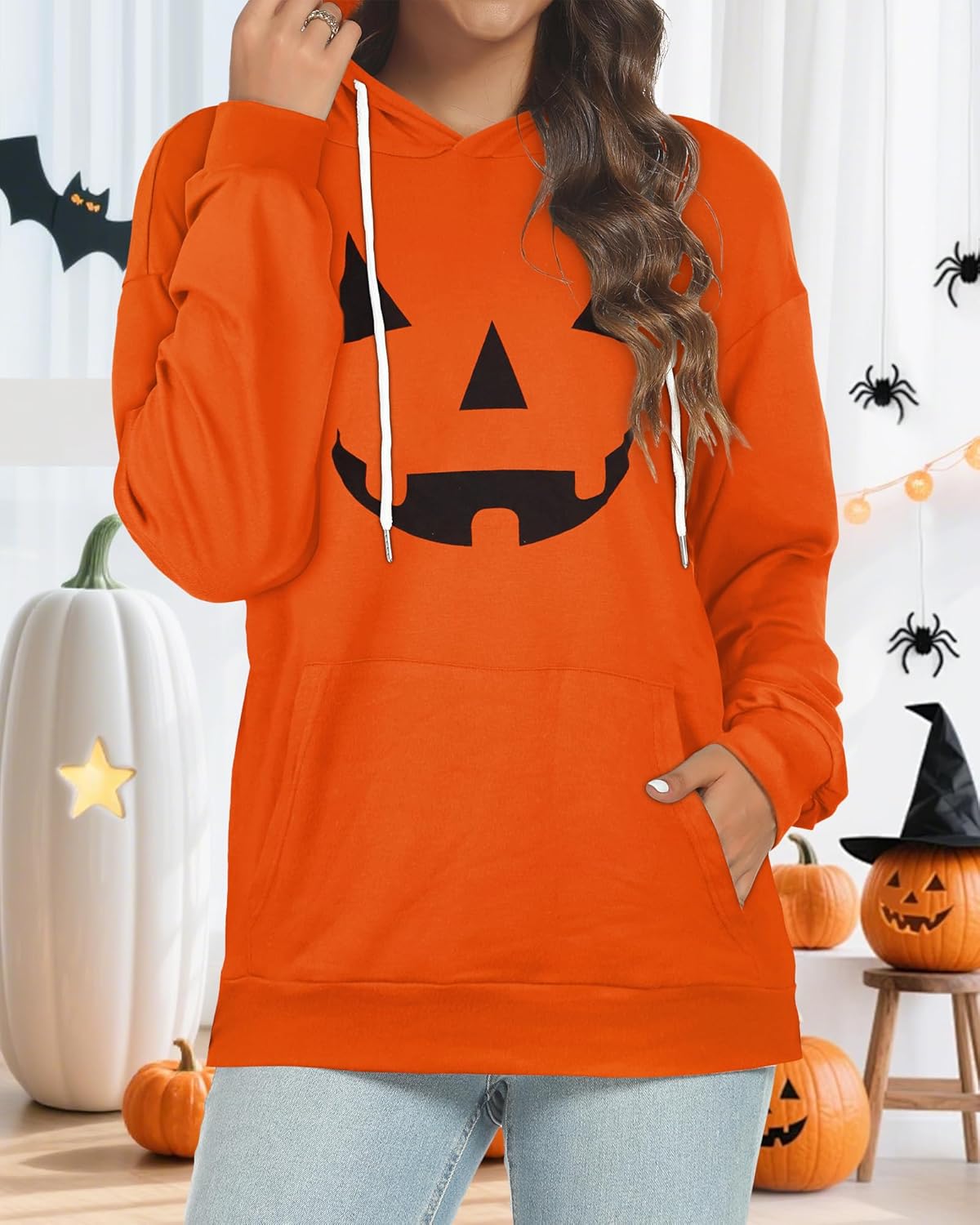 Women's Hoodies Long Sleeve Sweatshirts Drawstring Pullover Tops with Pocket Casual Loose Blouses Tunic
