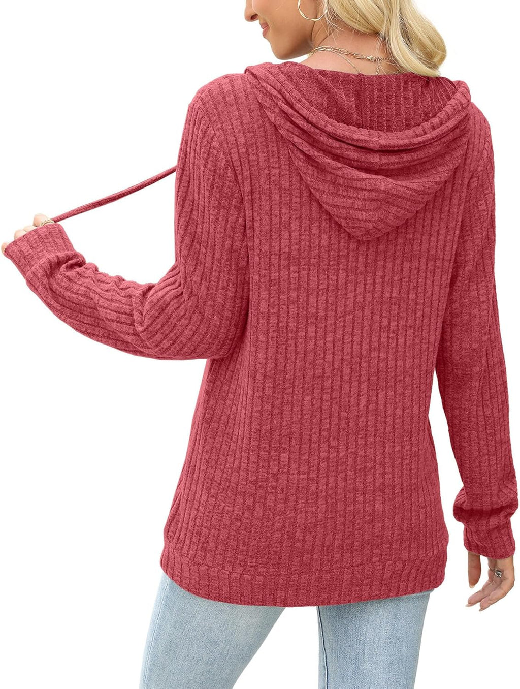 Womens Sweaters Fall Long Sleeve Hoodie Laides Sweatshirts Loose Casual Fashion Clothes S-2XL