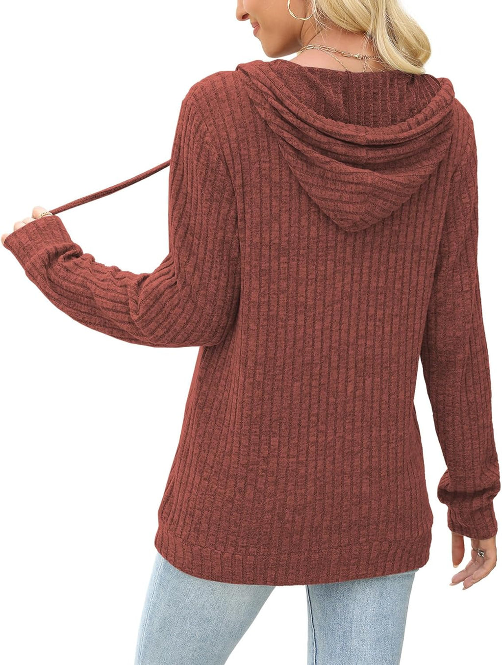 Womens Sweaters Fall Long Sleeve Hoodie Laides Sweatshirts Loose Casual Fashion Clothes S-2XL