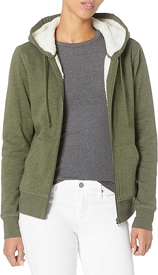 Women's Sherpa-Lined Fleece Full-Zip Hooded Jacket (Available in Plus Size)