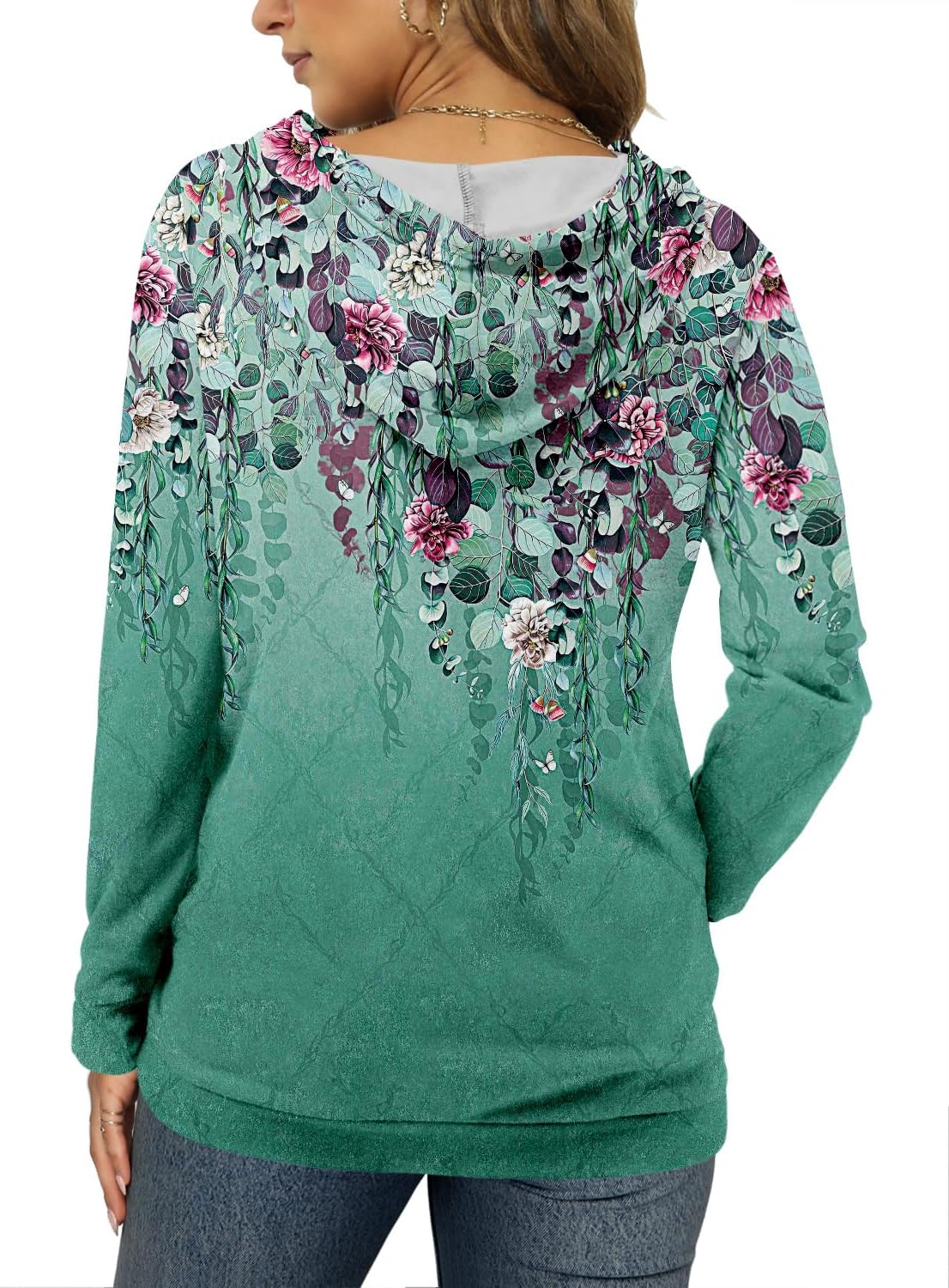 Women's Pullover Hoodies Teen Girls Trendy Fall Fashion Tops Hooded Sweatshirts