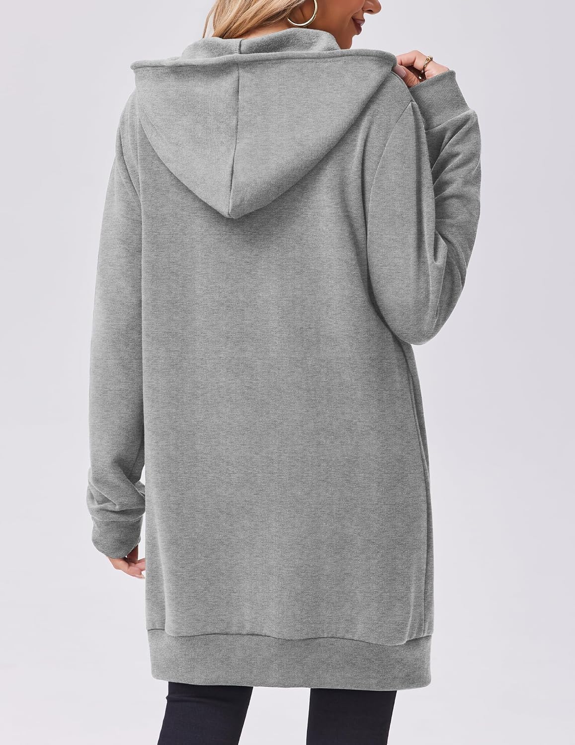 Zip Up Hoodies For Women Long Sleeve Oversized Sweatshirts Casual Lightweight Fleece Jackets With Pockets