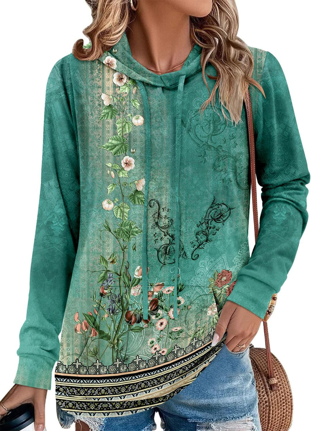 Women's Pullover Hoodies Teen Girls Trendy Fall Fashion Tops Hooded Sweatshirts