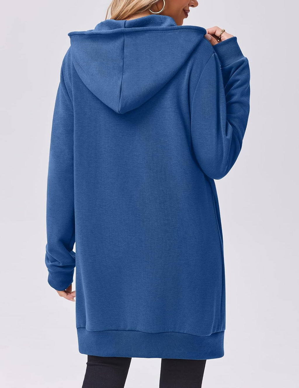 Zip Up Hoodies For Women Long Sleeve Oversized Sweatshirts Casual Lightweight Fleece Jackets With Pockets