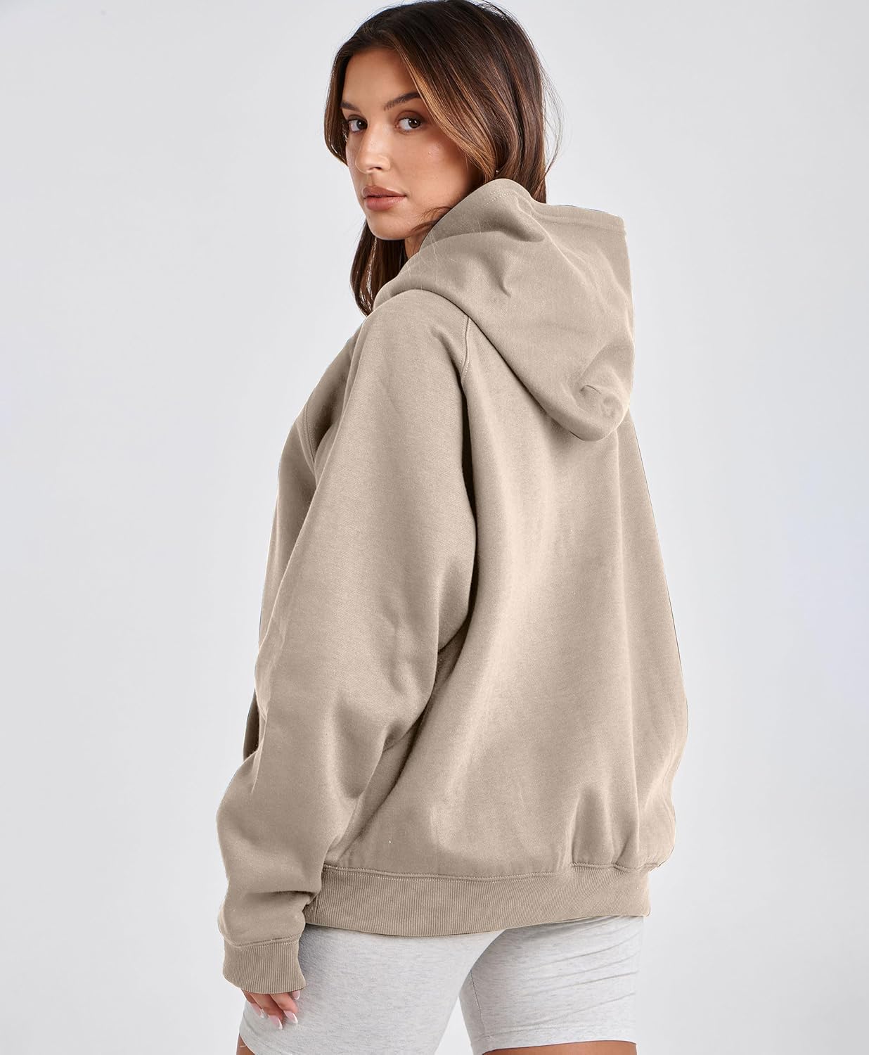 Womens Camo Hoodies Maple Leaf Print Oversized Hooded Sweatshirt Fleece Pullover Sweatshirts Long Sleeve with Pocket