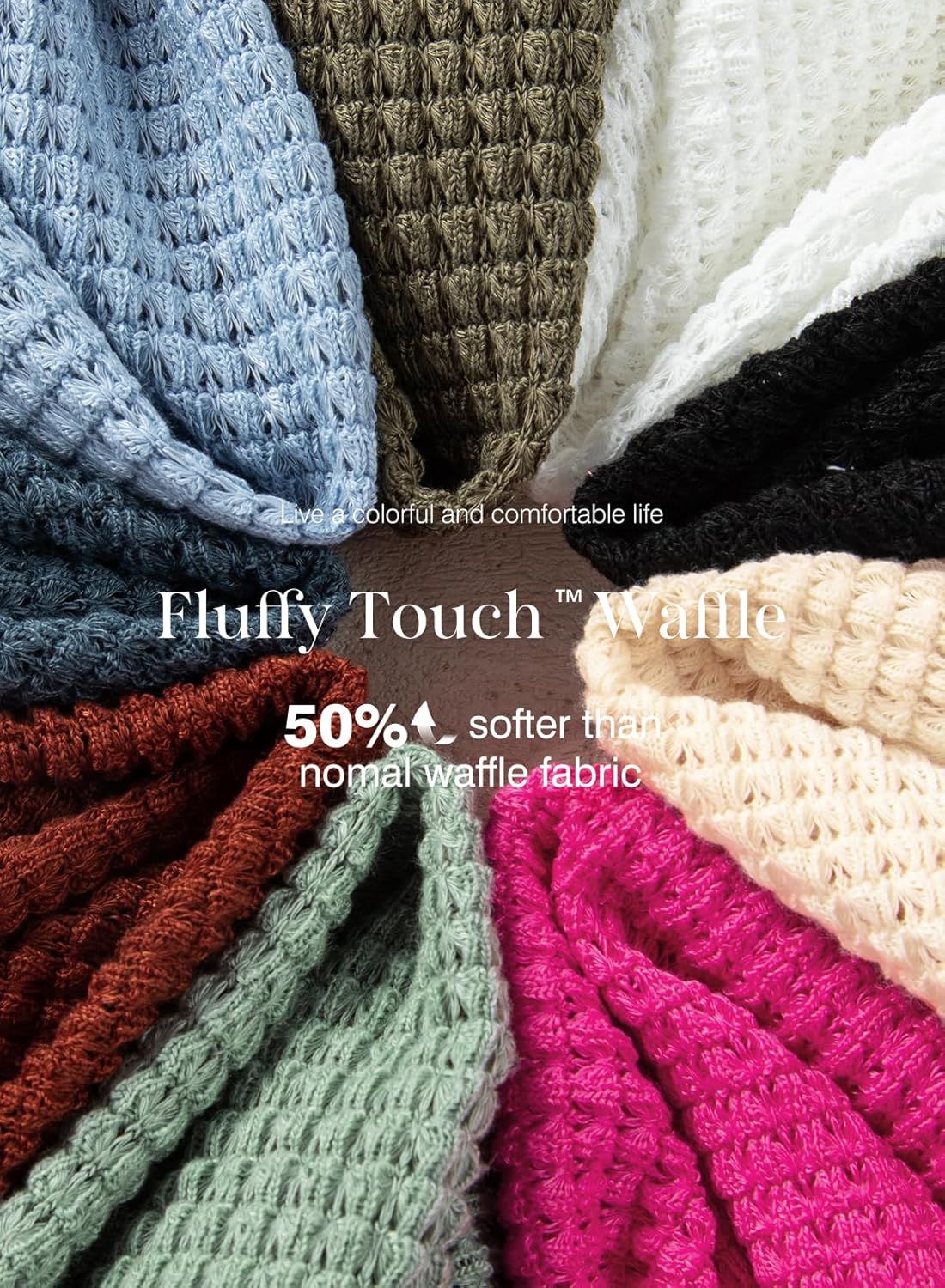 Hoodies for Women Waffle Knit Long Sleeve Drawstring Button V Neck Casual Pullover Sweatshirt Hooded Tops