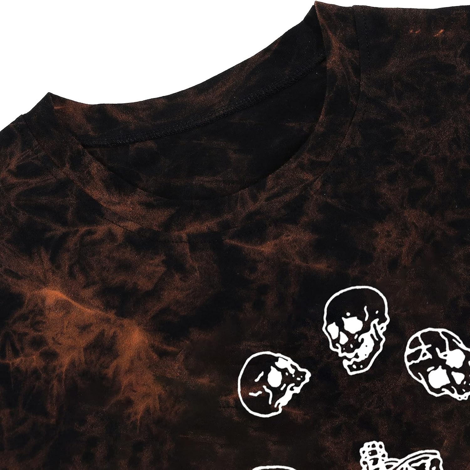 Dancing Skeleton Shirt for Women Happy Halloween T-Shirt Funny Skeleton Graphic Tees Tops Blouse Gift