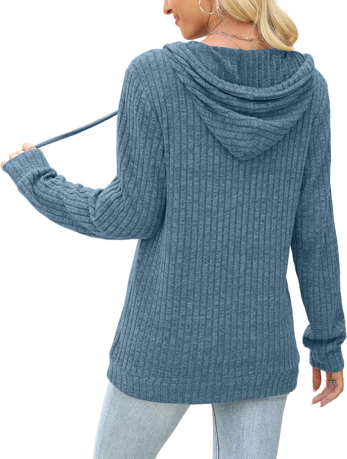 Womens Sweaters Fall Long Sleeve Hoodie Laides Sweatshirts Loose Casual Fashion Clothes S-2XL