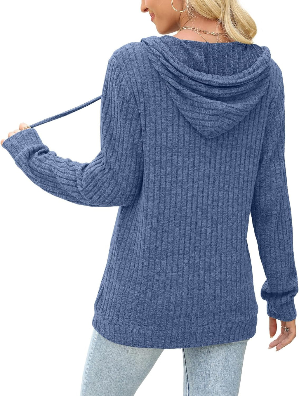 Womens Sweaters Fall Long Sleeve Hoodie Laides Sweatshirts Loose Casual Fashion Clothes S-2XL