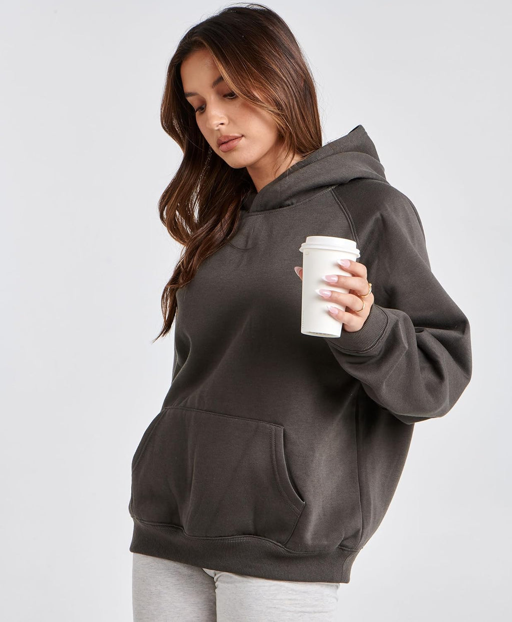 Womens Camo Hoodies Maple Leaf Print Oversized Hooded Sweatshirt Fleece Pullover Sweatshirts Long Sleeve with Pocket