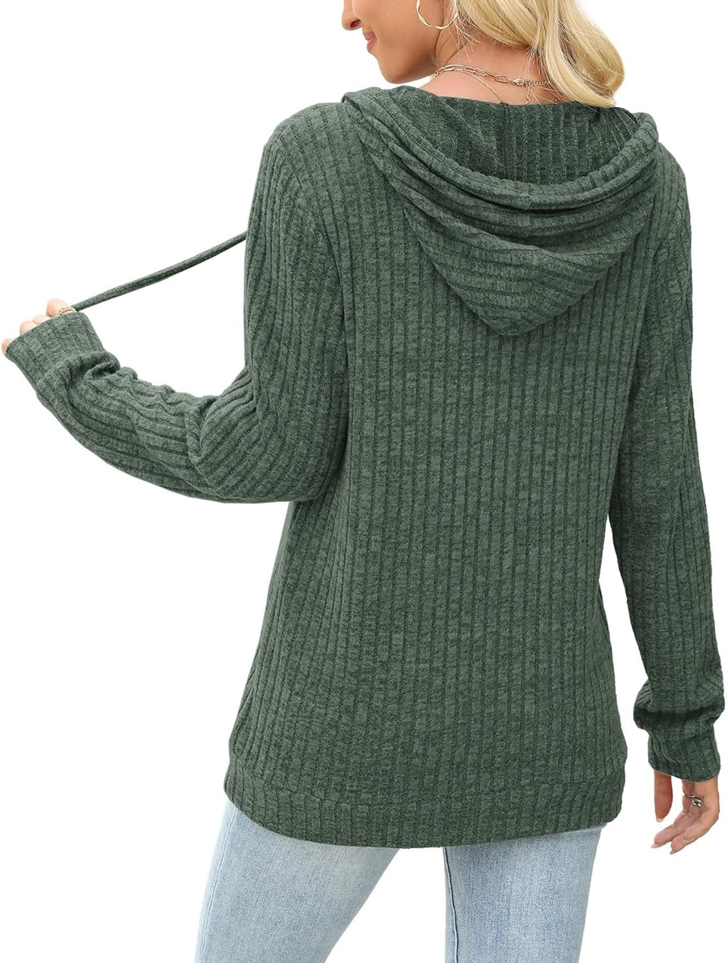 Womens Sweaters Fall Long Sleeve Hoodie Laides Sweatshirts Loose Casual Fashion Clothes S-2XL