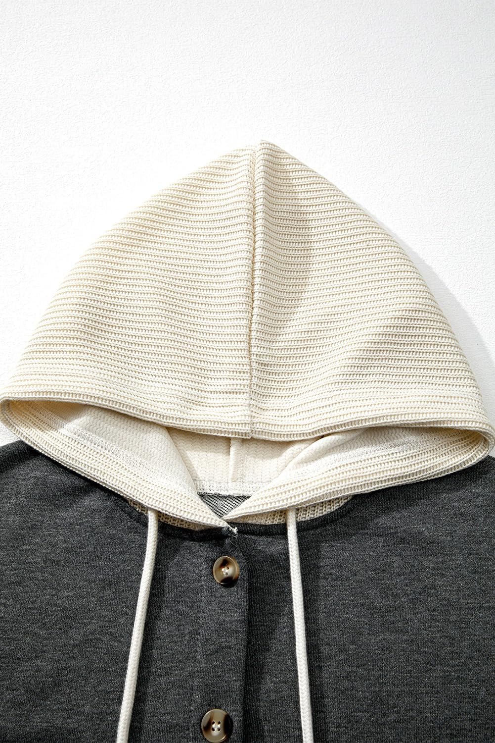 Oversized Sweatshirt for Women Loose Fit Casual Long Sleeve Button Hooded Sweatshirts Hoodies with Pocket