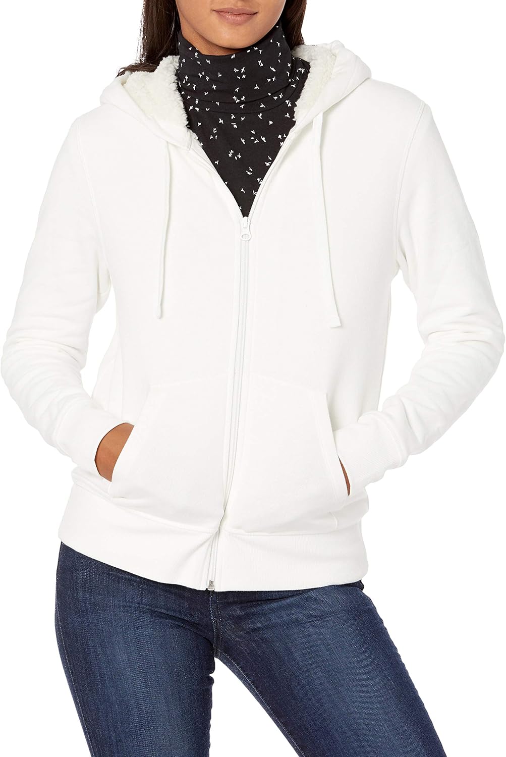 Women's Sherpa-Lined Fleece Full-Zip Hooded Jacket (Available in Plus Size)
