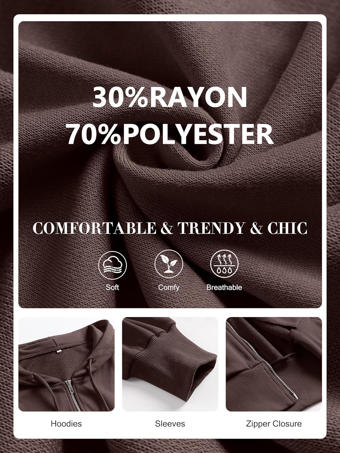 Womens Zip Up Hoodies Cropped Sweatshirts Casual Comfy Cute Zip Jackets Fashion Trendy Fall Outfits 2025 Y2K Clothes