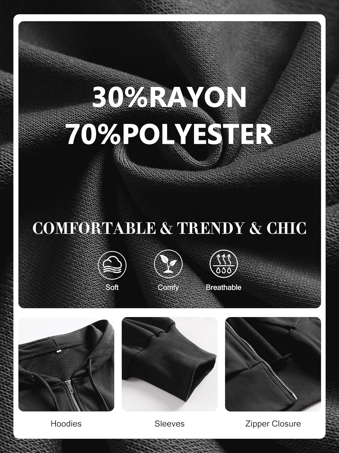 Womens Zip Up Hoodies Cropped Sweatshirts Casual Comfy Cute Zip Jackets Fashion Trendy Fall Outfits 2025 Y2K Clothes