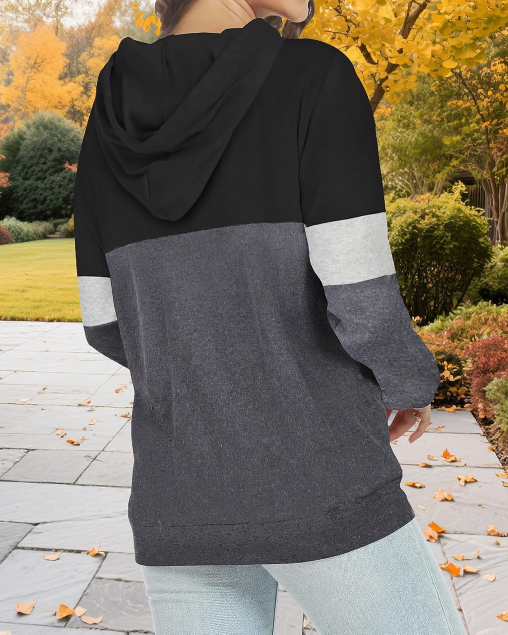 Women's Hoodies Long Sleeve Sweatshirts Drawstring Pullover Tops with Pocket Casual Loose Blouses Tunic