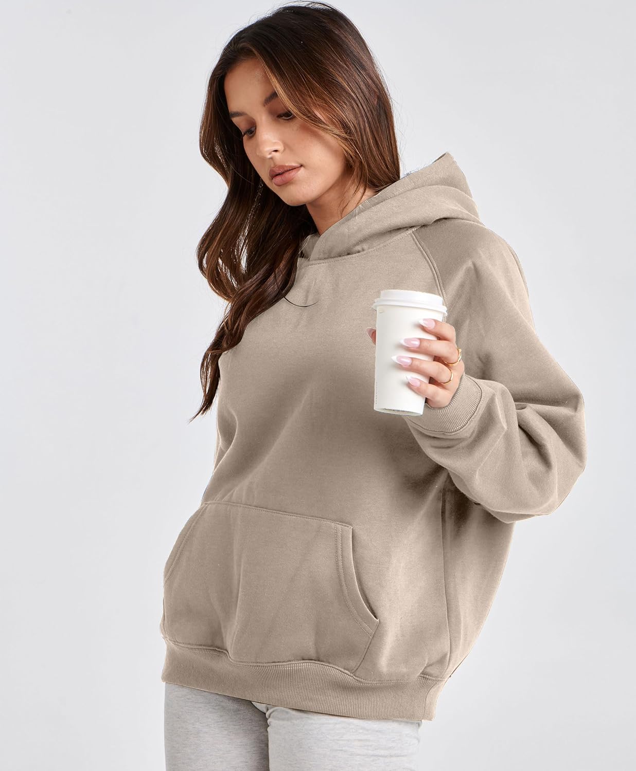 Womens Camo Hoodies Maple Leaf Print Oversized Hooded Sweatshirt Fleece Pullover Sweatshirts Long Sleeve with Pocket