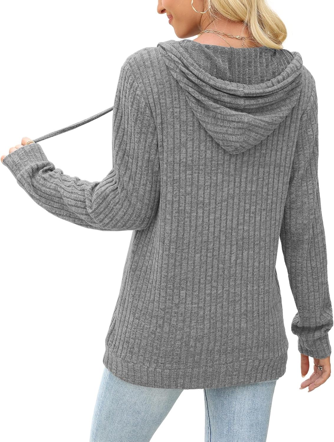 Womens Sweaters Fall Long Sleeve Hoodie Laides Sweatshirts Loose Casual Fashion Clothes S-2XL