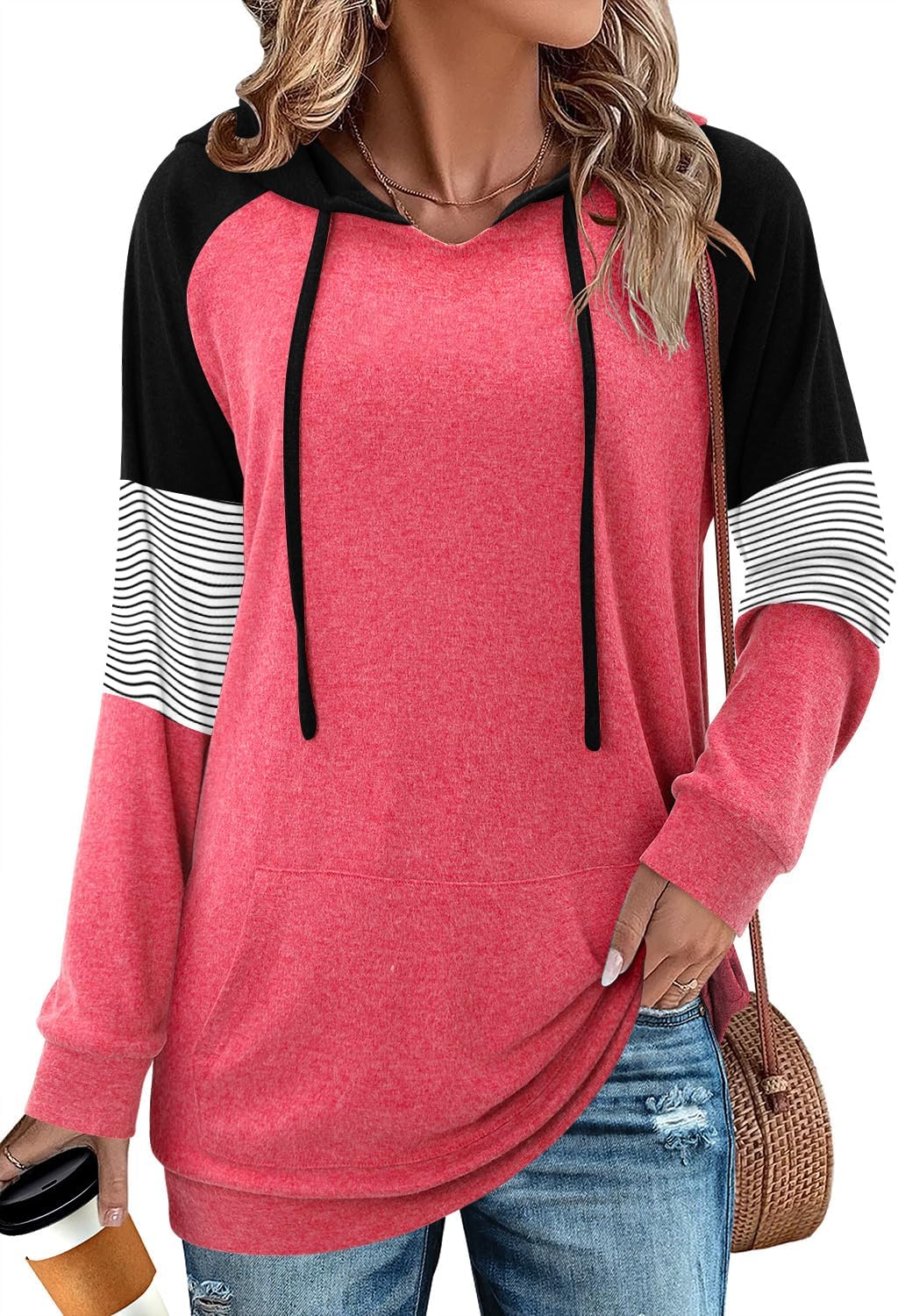 Women's Pullover Hoodies Teen Girls Trendy Fall Fashion Tops Hooded Sweatshirts