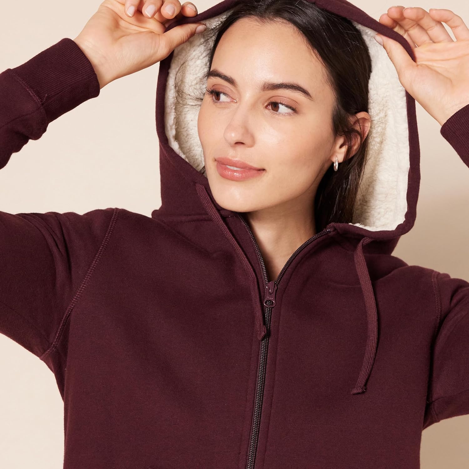 Women's Sherpa-Lined Fleece Full-Zip Hooded Jacket (Available in Plus Size)