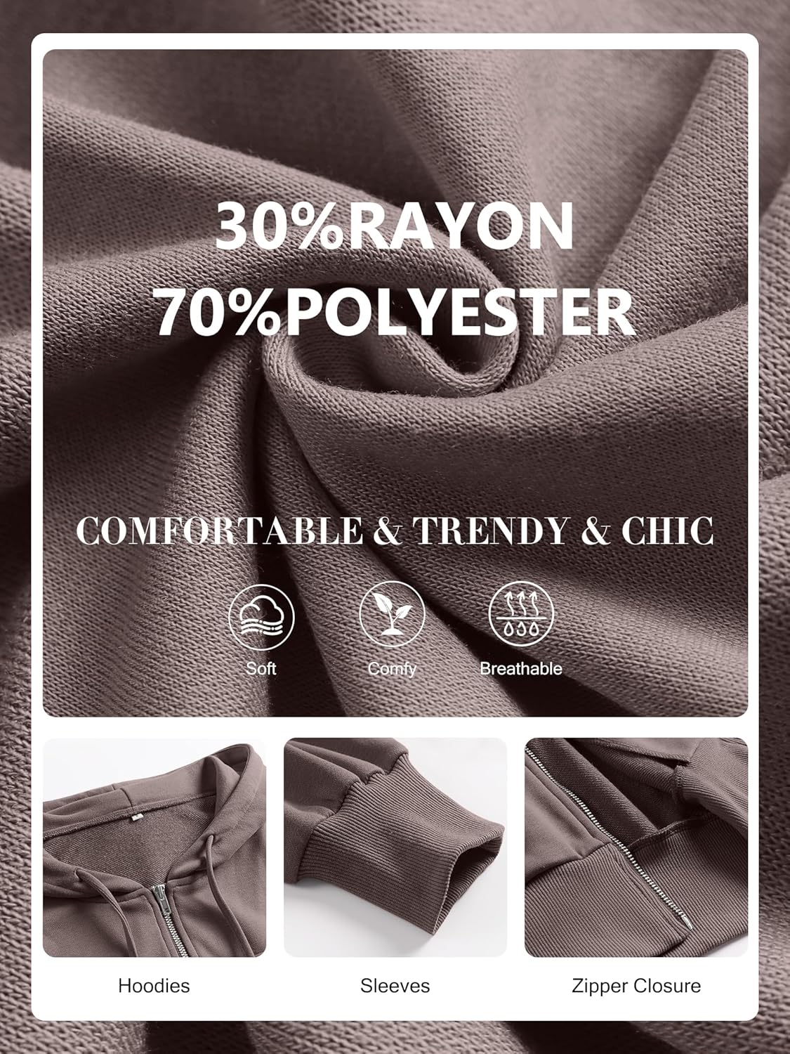 Womens Zip Up Hoodies Cropped Sweatshirts Casual Comfy Cute Zip Jackets Fashion Trendy Fall Outfits 2025 Y2K Clothes