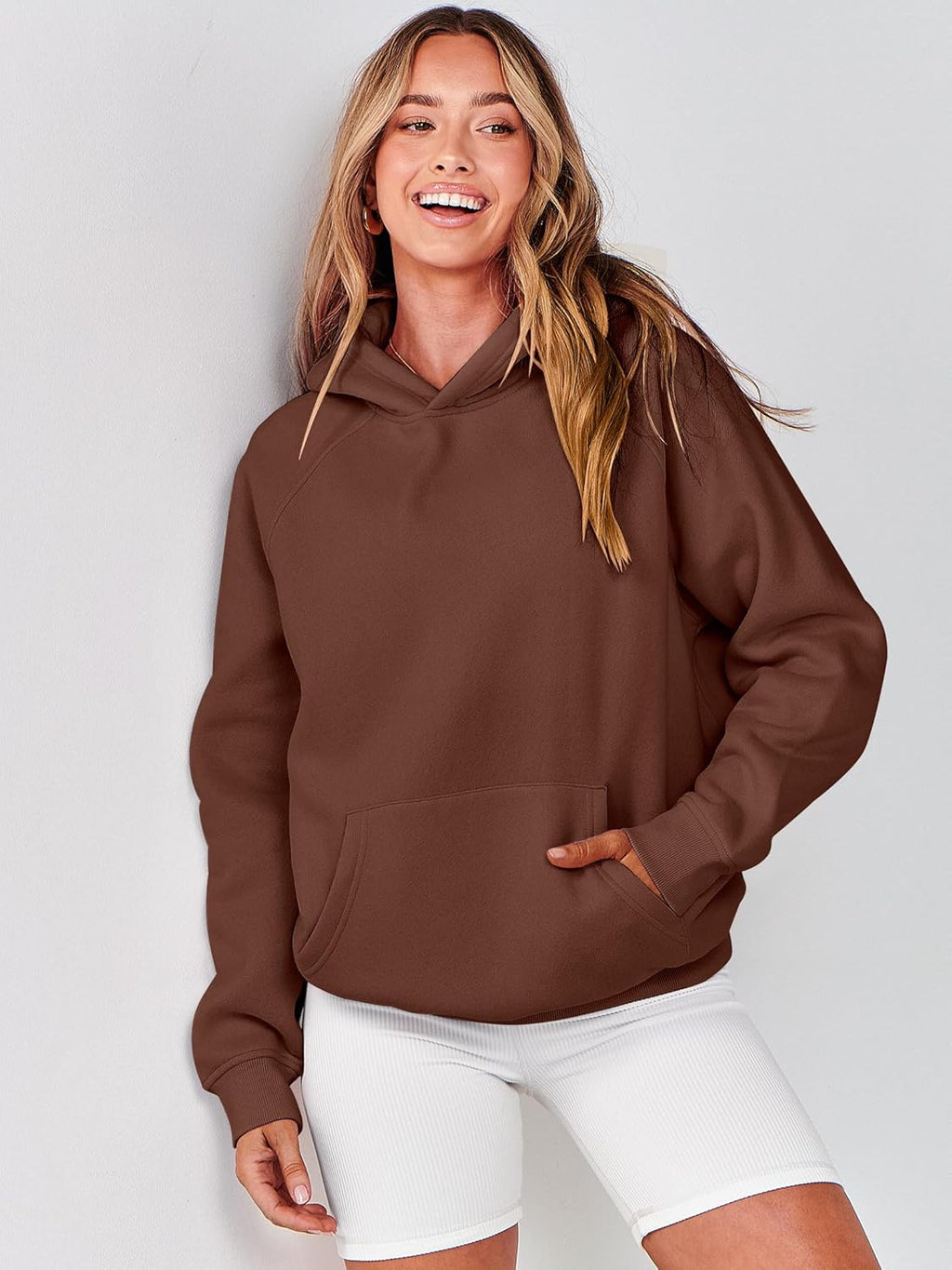 Women Hoodies Oversized Fleece Long Sleeve Comfy Casual Basic Pullover Sweatshirts 2025 Fall Outfits Y2K Clothes