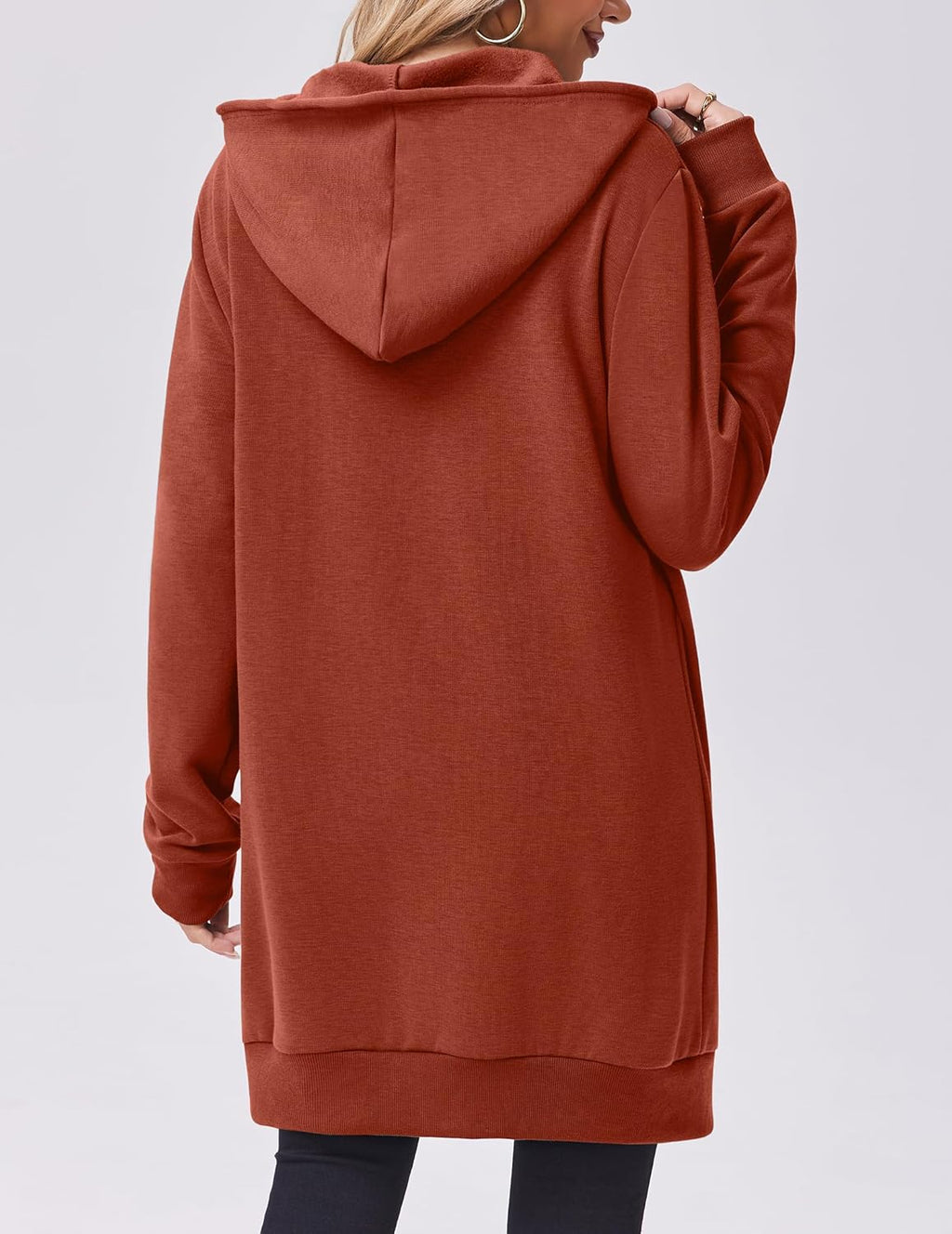 Zip Up Hoodies For Women Long Sleeve Oversized Sweatshirts Casual Lightweight Fleece Jackets With Pockets