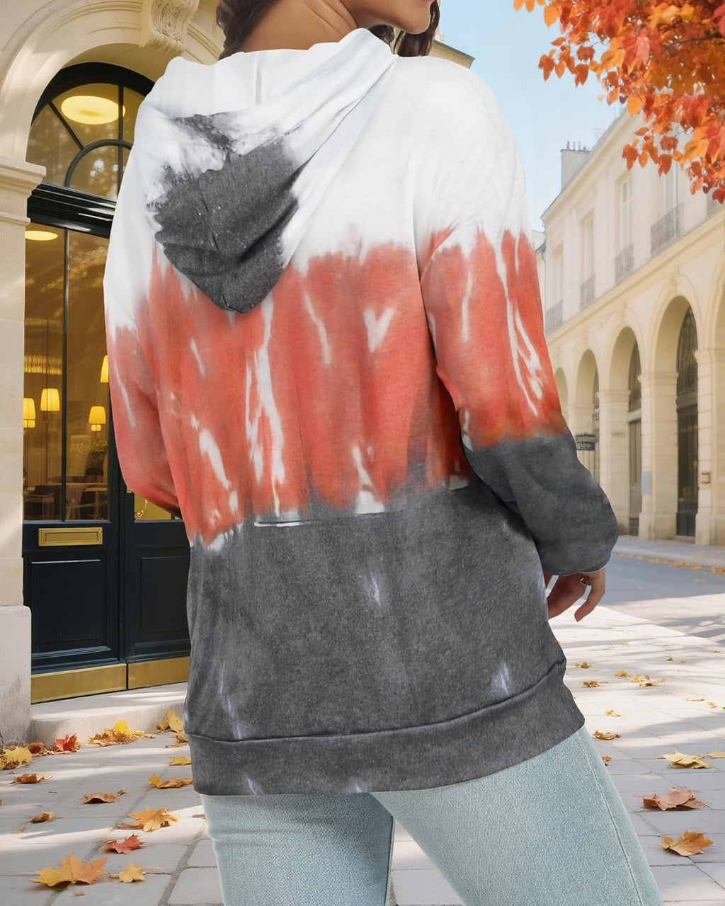 Women's Hoodies Long Sleeve Sweatshirts Drawstring Pullover Tops with Pocket Casual Loose Blouses Tunic