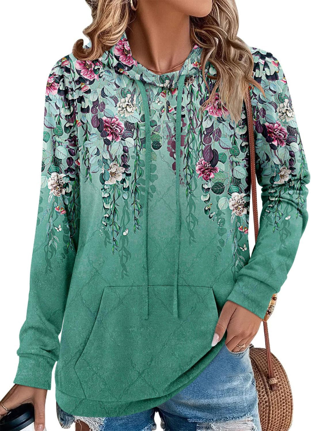 Women's Pullover Hoodies Teen Girls Trendy Fall Fashion Tops Hooded Sweatshirts