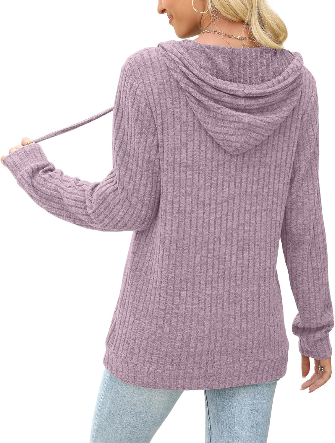 Womens Sweaters Fall Long Sleeve Hoodie Laides Sweatshirts Loose Casual Fashion Clothes S-2XL