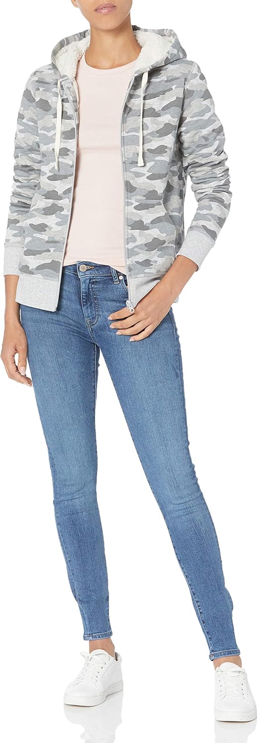 Women's Sherpa-Lined Fleece Full-Zip Hooded Jacket (Available in Plus Size)