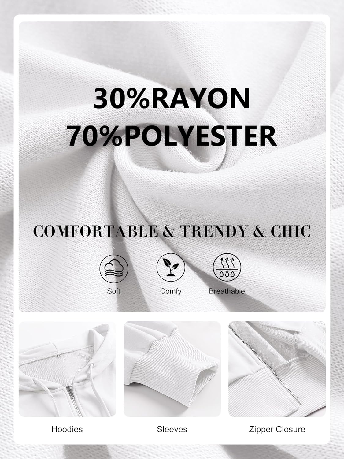 Womens Zip Up Hoodies Cropped Sweatshirts Casual Comfy Cute Zip Jackets Fashion Trendy Fall Outfits 2025 Y2K Clothes